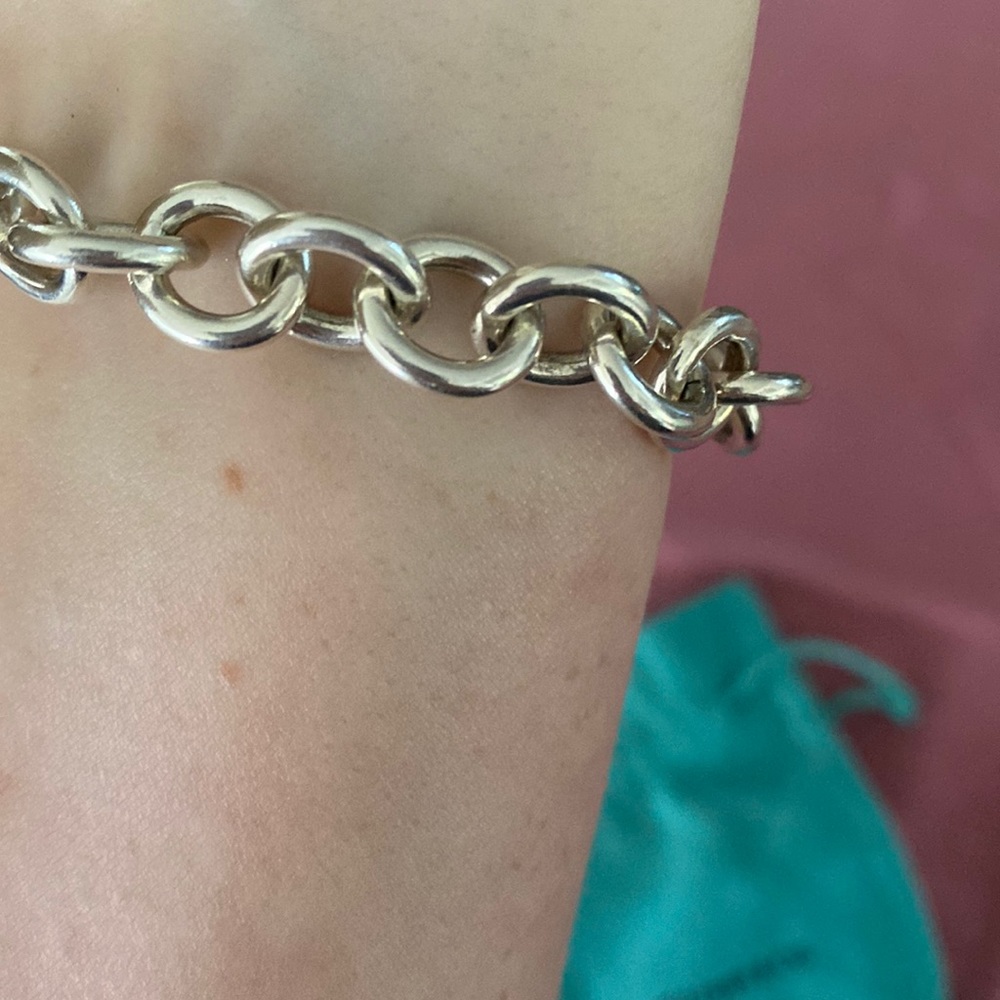Tiffany & Co. Heart charm bracelet, pouch&gift bag - Picture 10 of 11